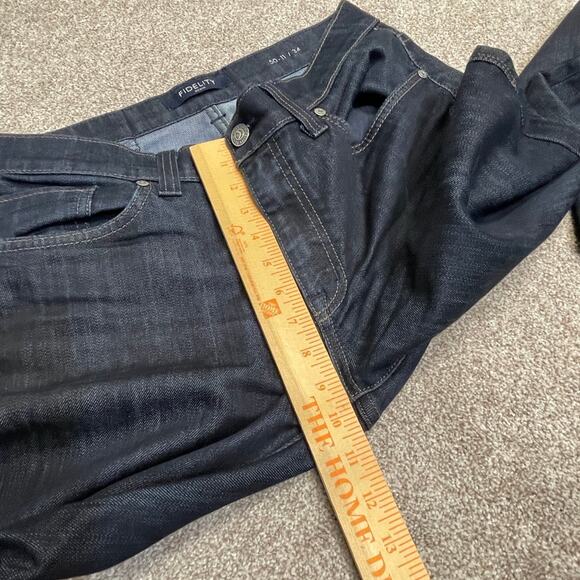 Fidelity 50-11 Mens Revolution Rinse Straight jeans sz 34 dark wash Blue Jeans - Picture 6 of 12